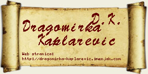 Dragomirka Kaplarević vizit kartica